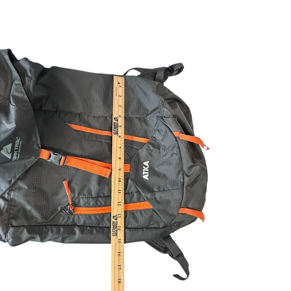 Ozark Trail Atka Backpack Unisex OS Black Orange Excellent Lightweight‎ Ripstop